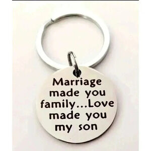 To My Son Marriage Made You Family Keychain